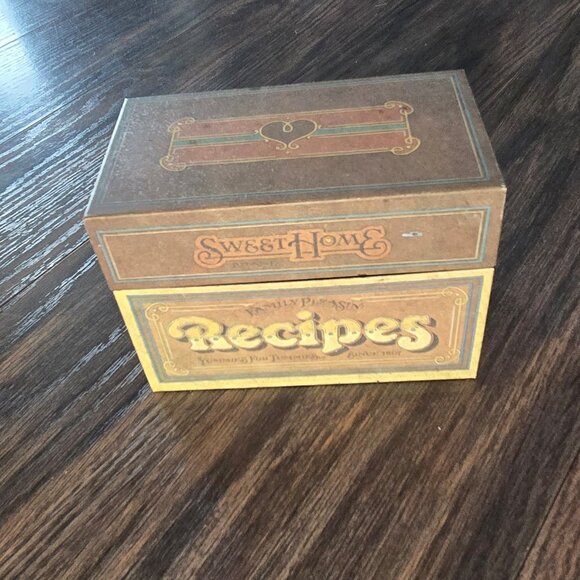 Vintage BALLONOFF Sweet Home Metal Recipe Box Tin NEW OLD STOCK/RARE - Picture 1 of 12